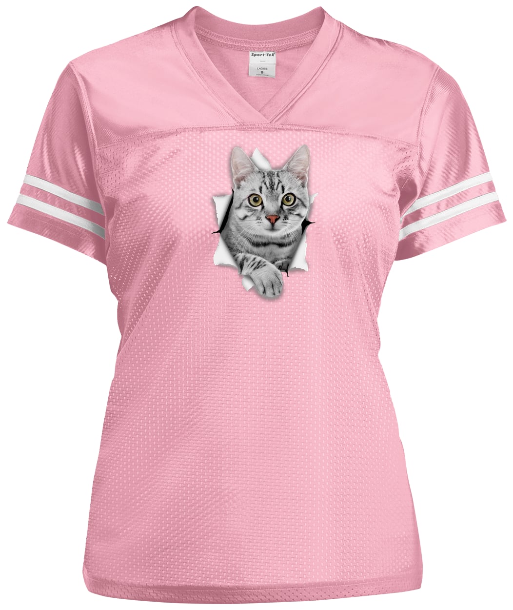 LST307 Sport-Tek Ladies' Replica Jersey - Light Pink/White