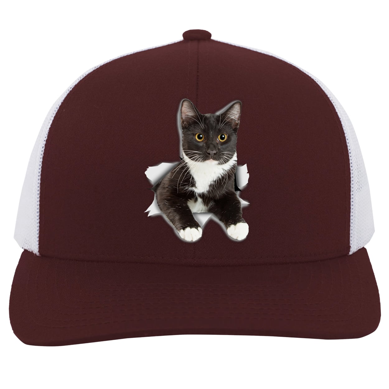 104C Trucker Snap Back - Maroon/White