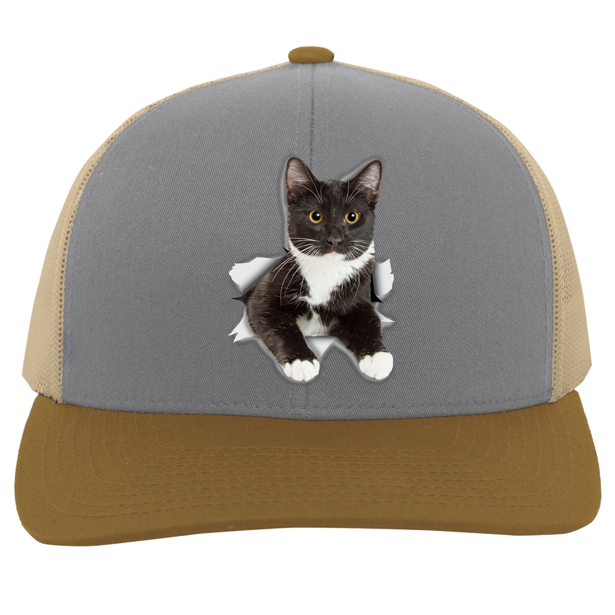 104C Trucker Snap Back - Heather/Beige/Amber