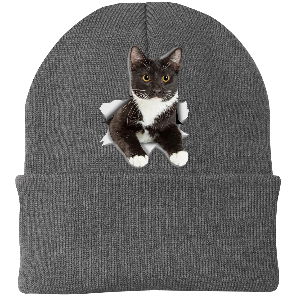 CP90 Port & Company Knit Beanie - Athletic Oxford