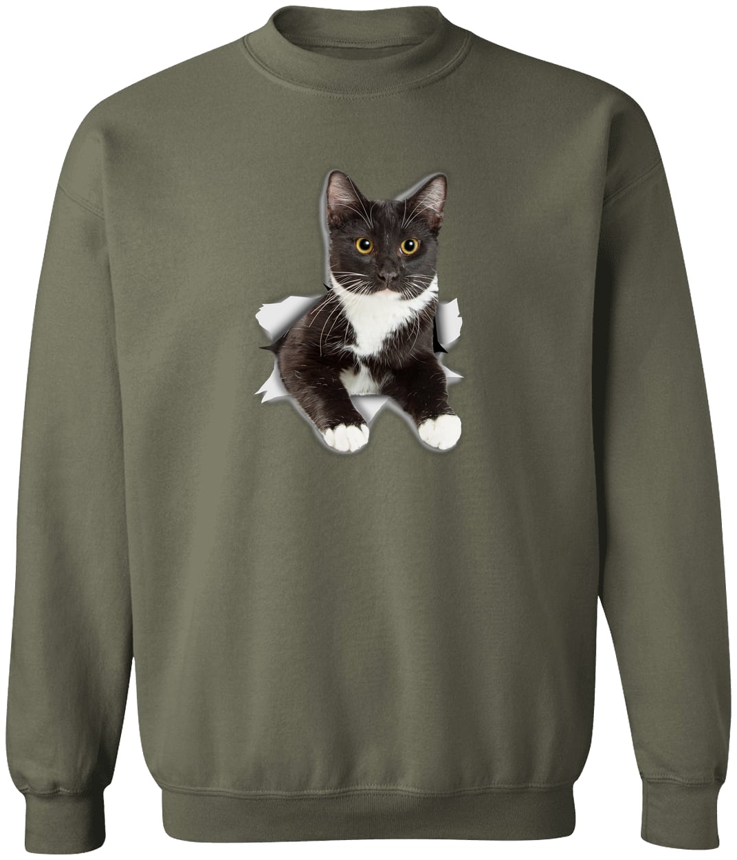 G180 Gildan Crewneck Pullover Sweatshirt - Military Green