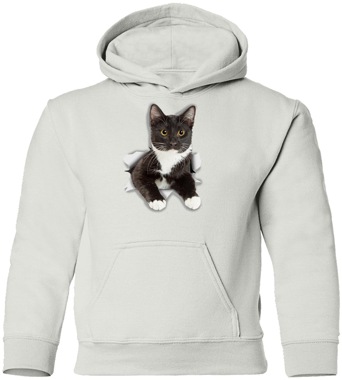 G185B Gildan Youth Pullover Hoodie - White
