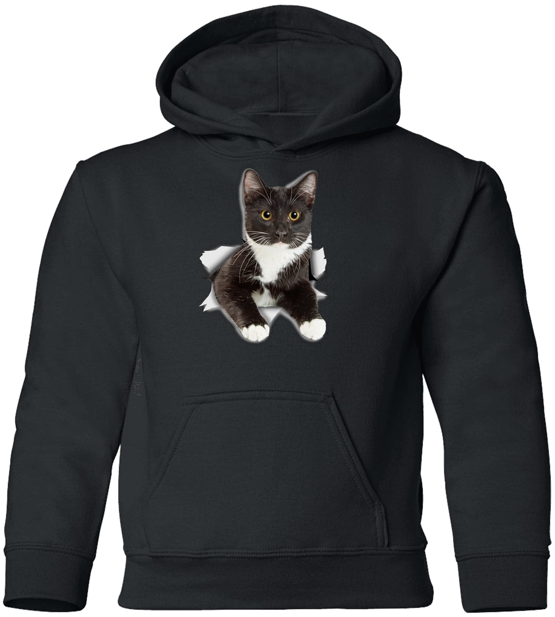 G185B Gildan Youth Pullover Hoodie - Black
