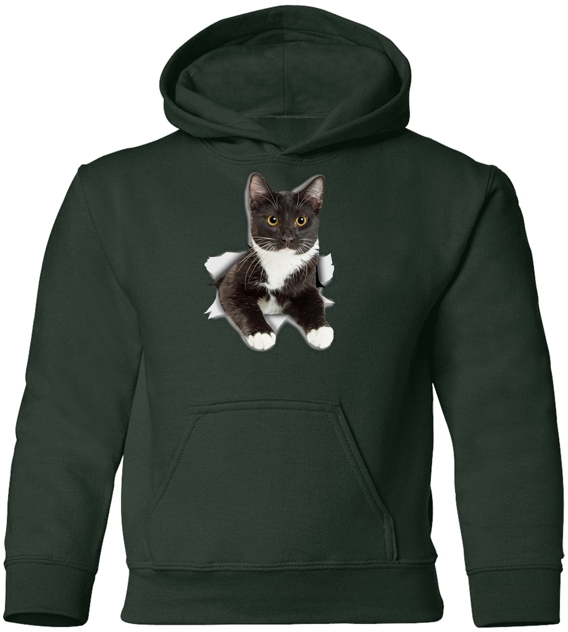 G185B Gildan Youth Pullover Hoodie - Forest Green