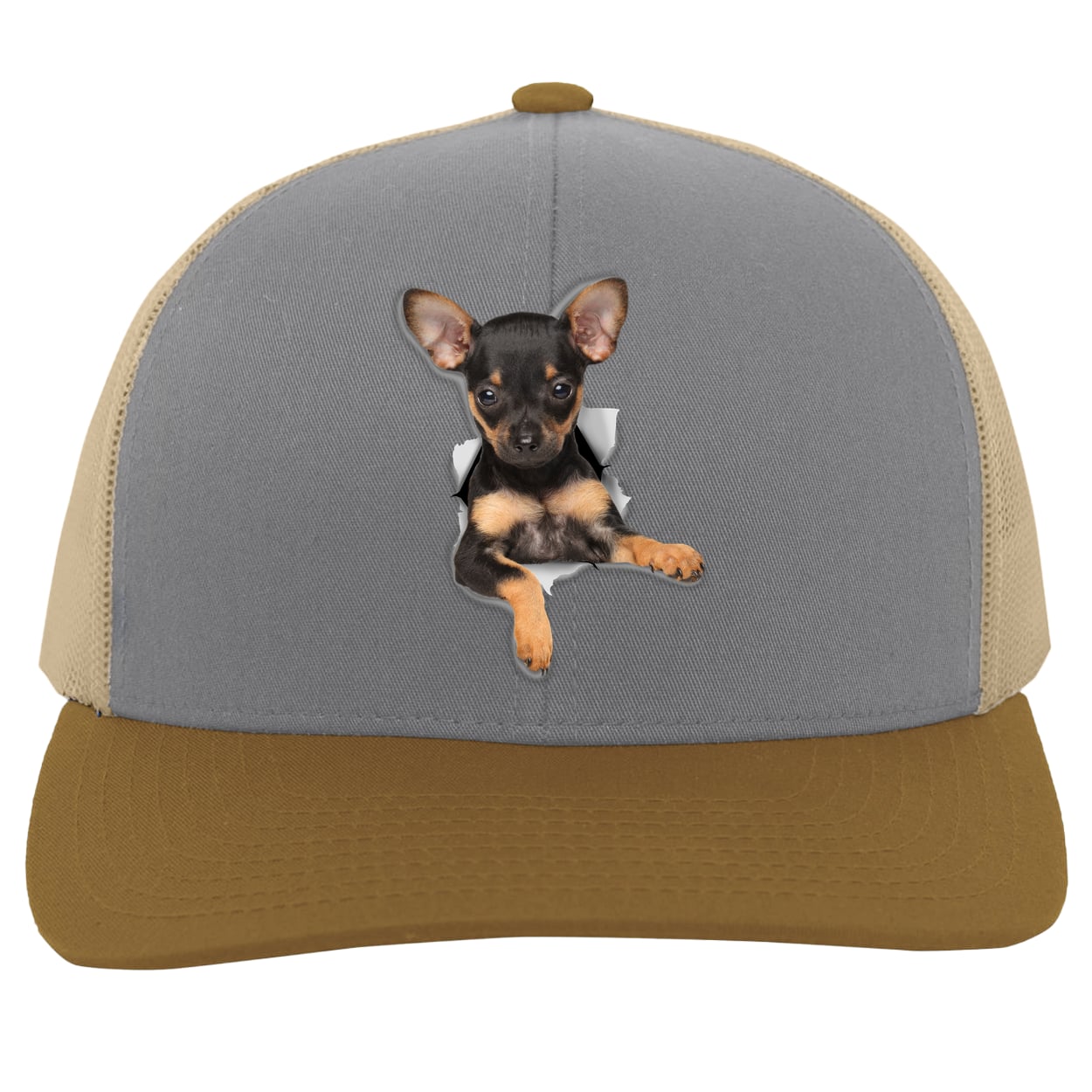 104C Trucker Snap Back - Heather/Beige/Amber