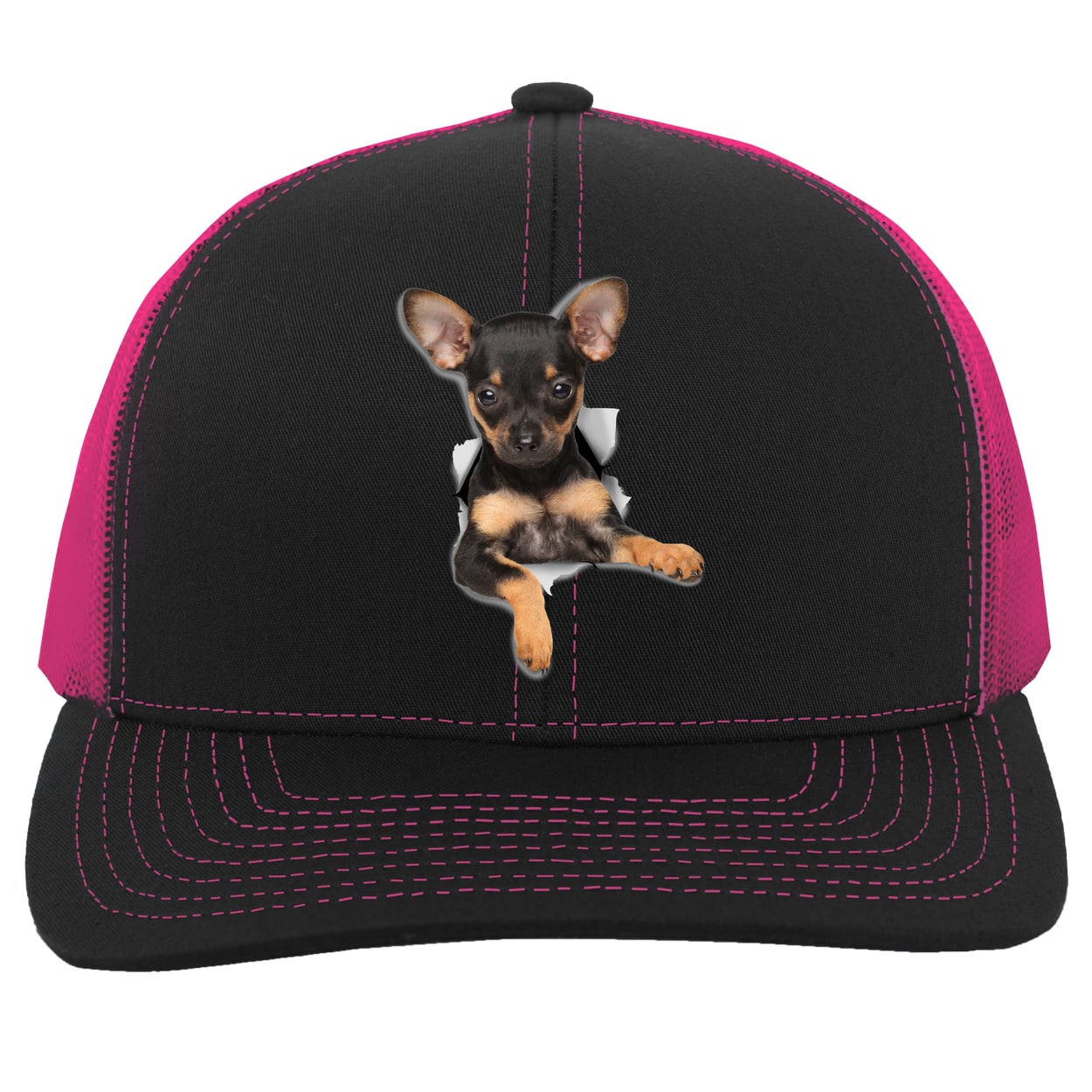 104C Trucker Snap Back - Black/Pink