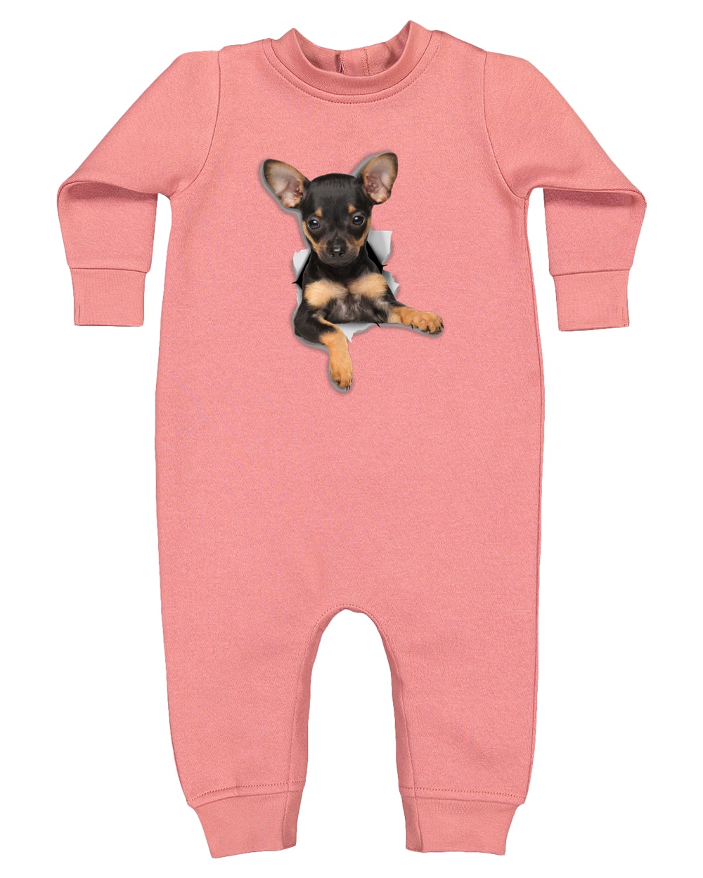 4447 Rabbit Skins Infant Fleece One-Piece Bodysuit - Mauvelous