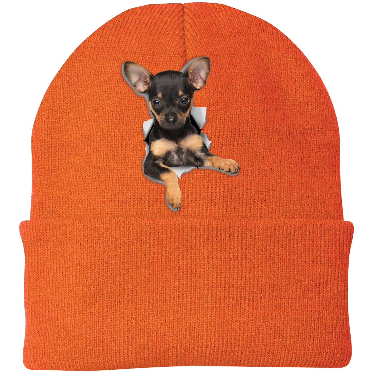 CP90 Port & Company Knit Beanie - Neon Orange