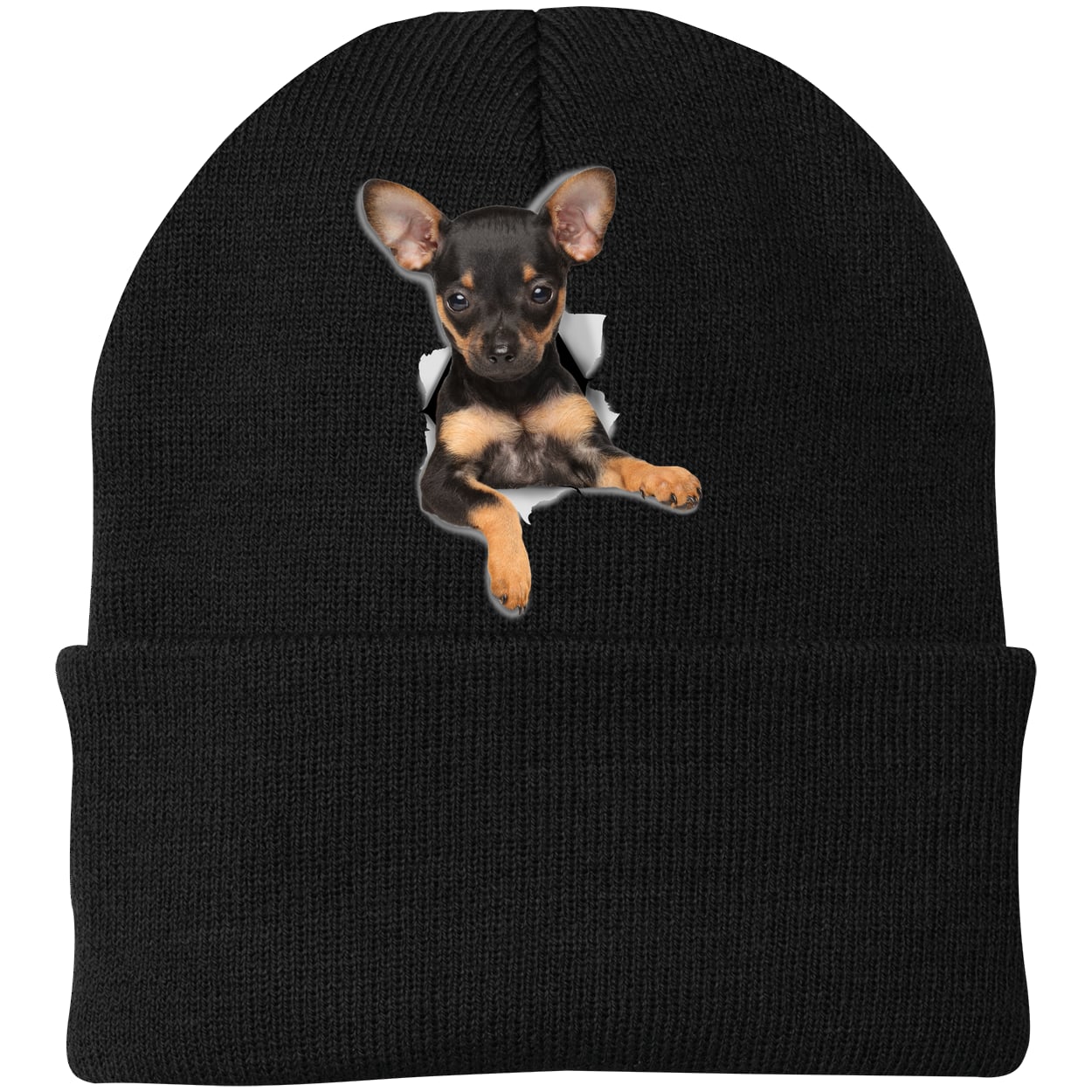 CP90 Port & Company Knit Beanie - Black