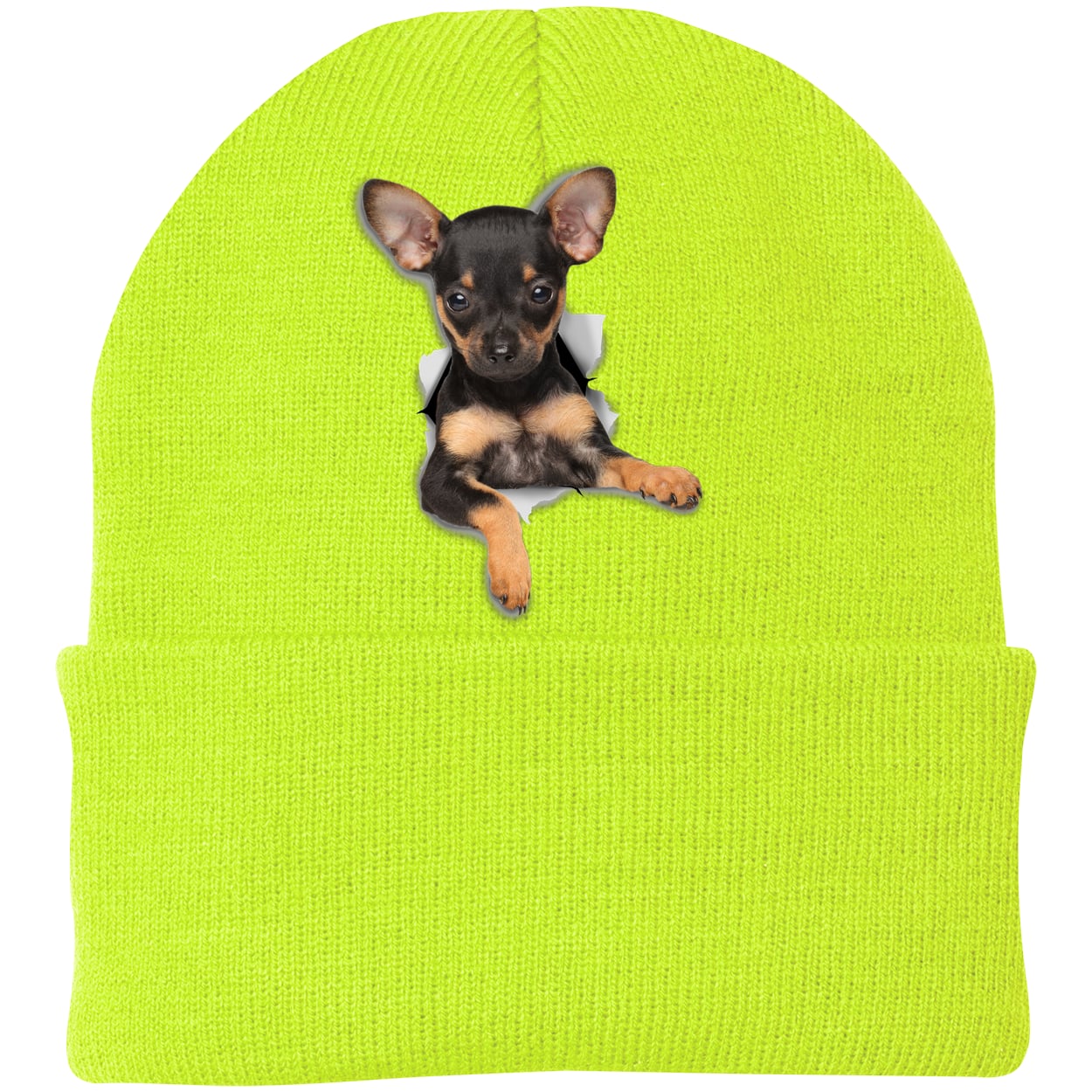 CP90 Port & Company Knit Beanie - Neon Yellow