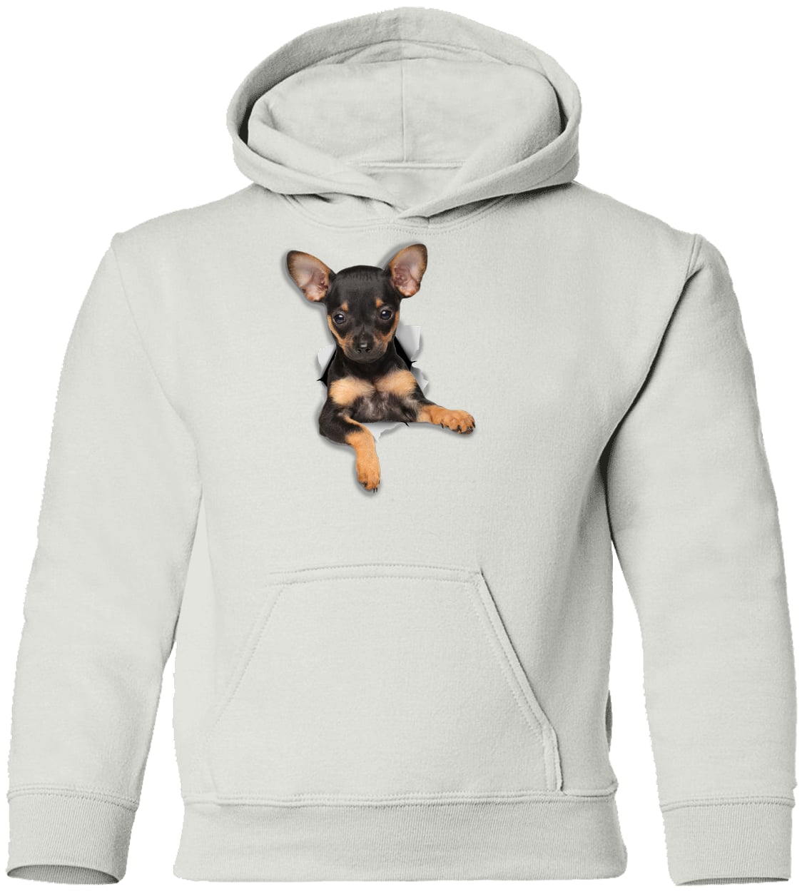 G185B Gildan Youth Pullover Hoodie - White