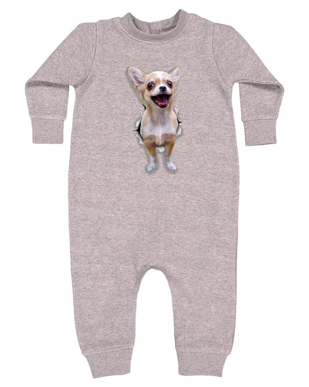 4447 Rabbit Skins Infant Fleece One-Piece Bodysuit - Heather Grey