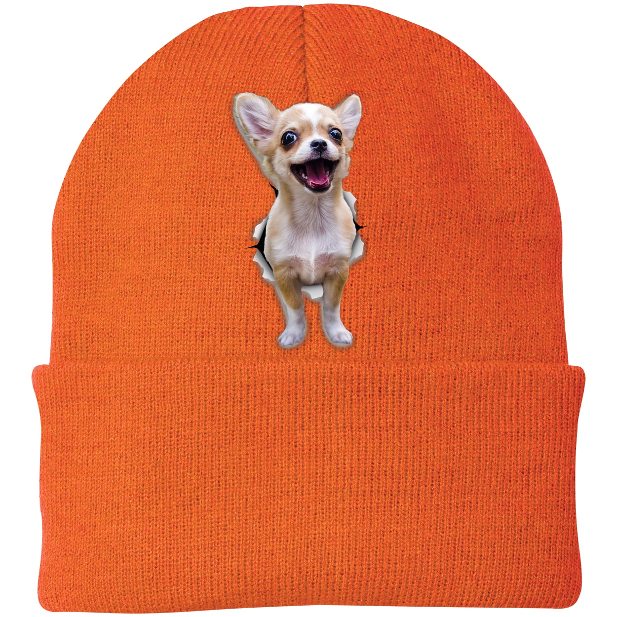 CP90 Port & Company Knit Beanie - Neon Orange