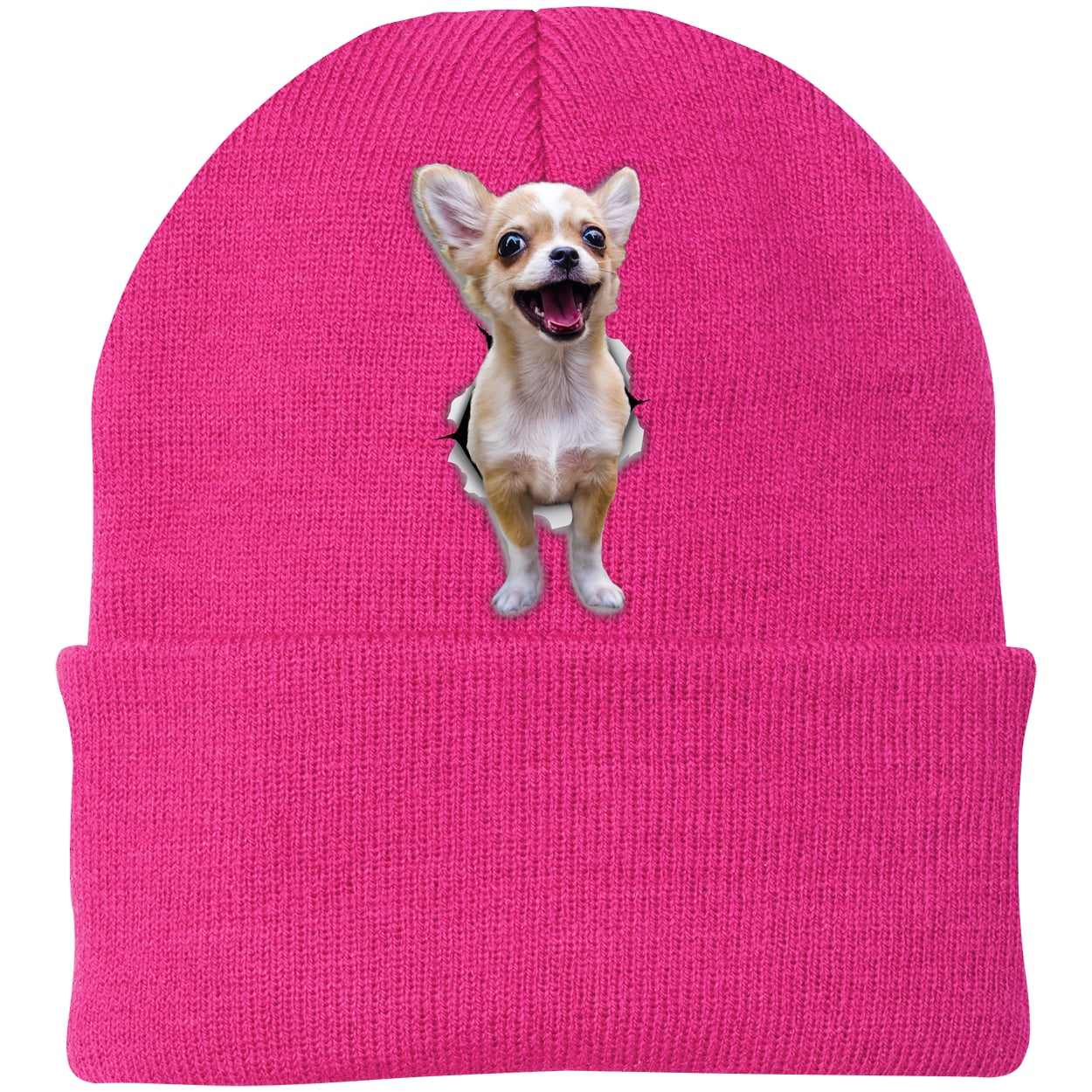 CP90 Port & Company Knit Beanie - Neon Pink