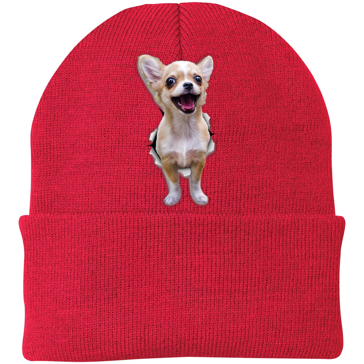 CP90 Port & Company Knit Beanie - Athletic Red