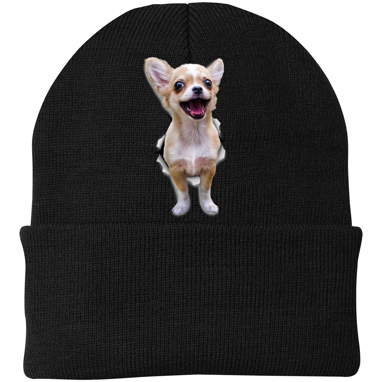 CP90 Port & Company Knit Beanie - Black