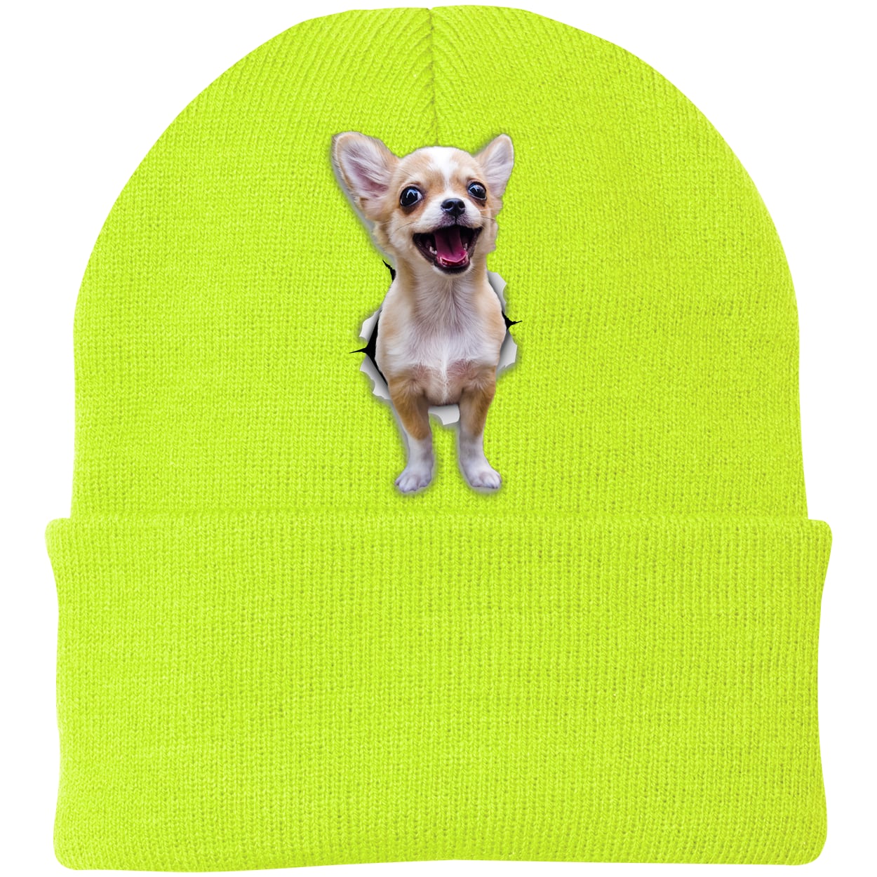 CP90 Port & Company Knit Beanie - Neon Yellow