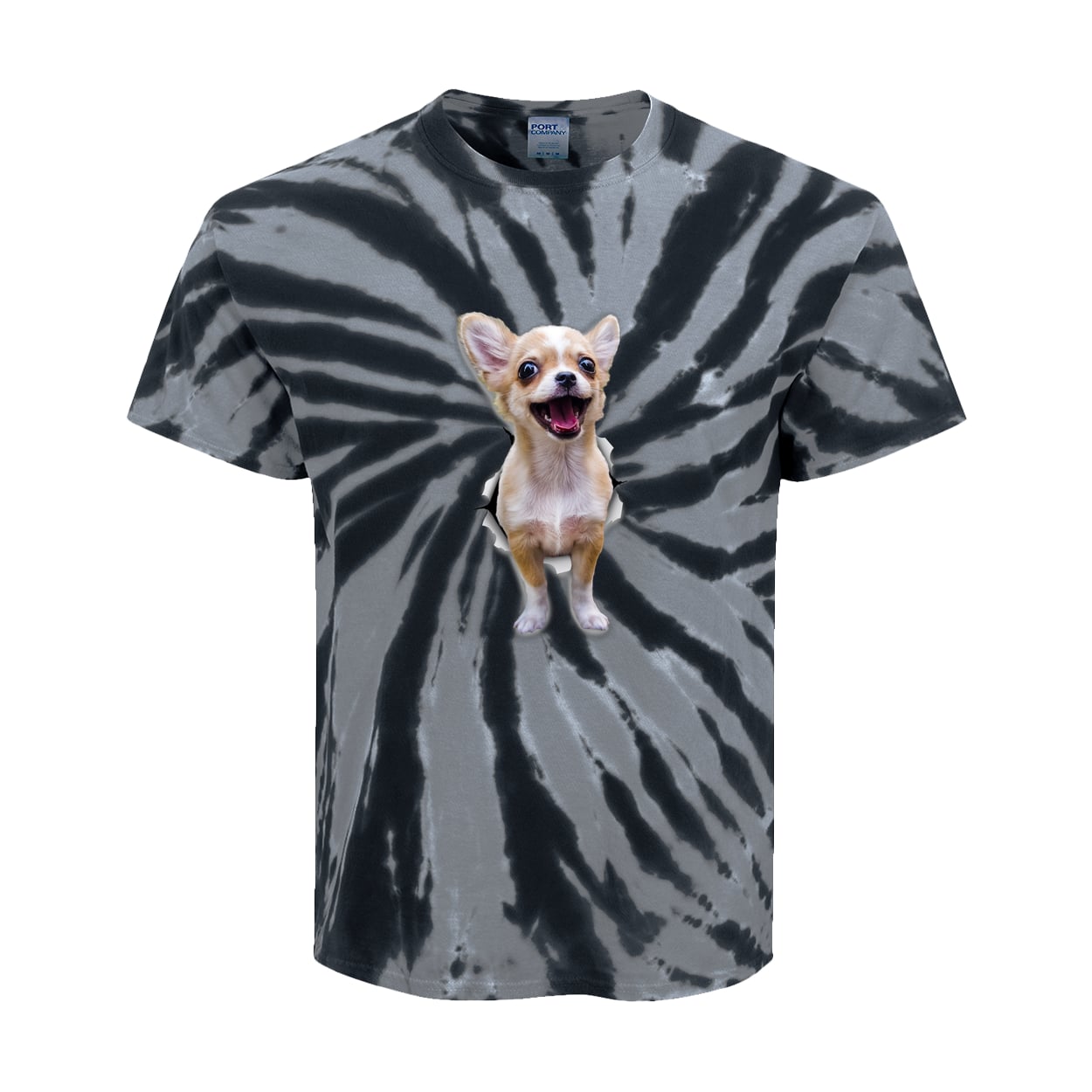 PC147Y Port & Company Kids Tie-Dye Tee - Black