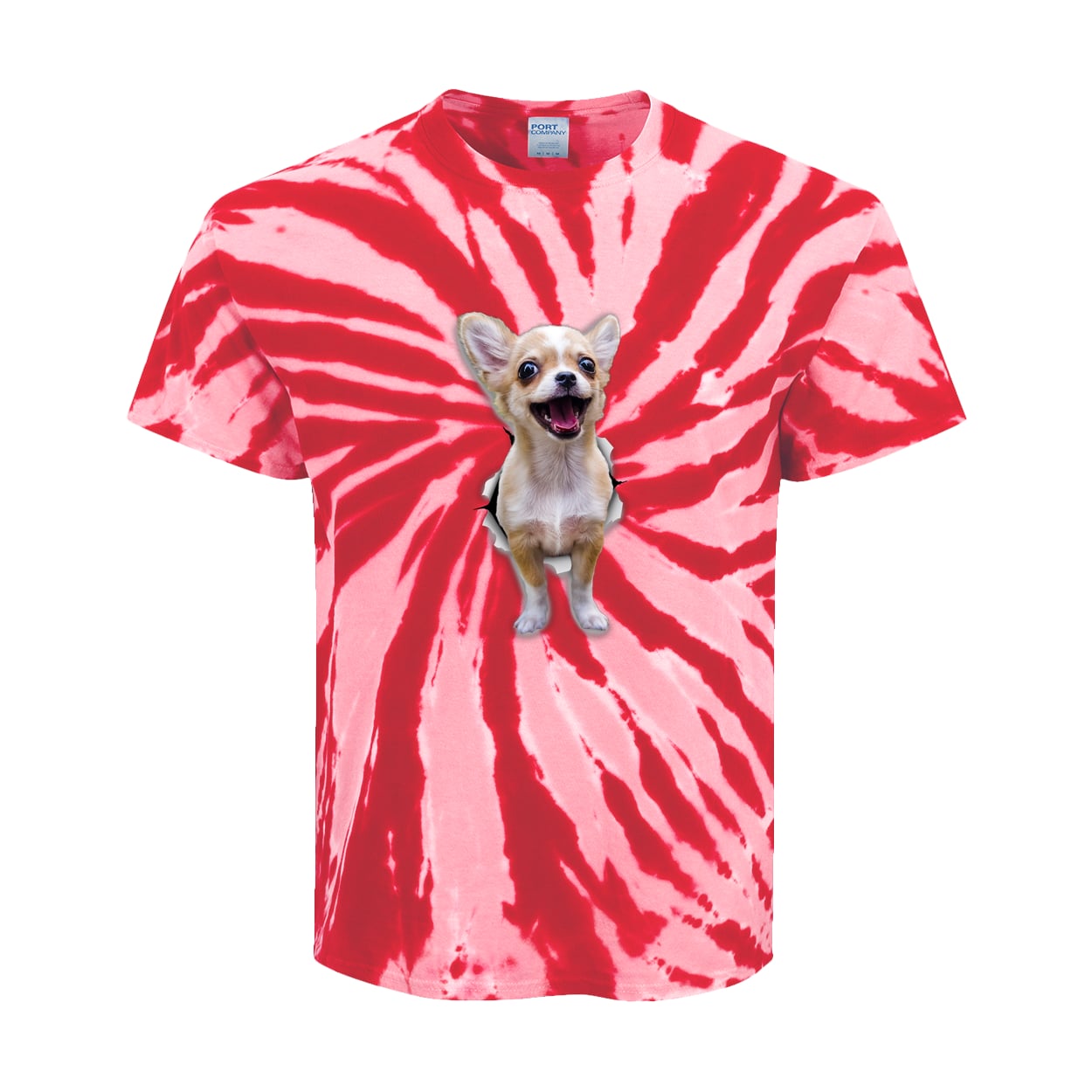 PC147Y Port & Company Kids Tie-Dye Tee - Red