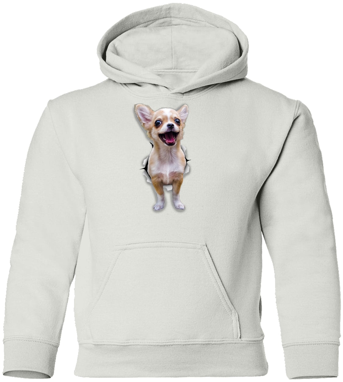 G185B Gildan Youth Pullover Hoodie - White