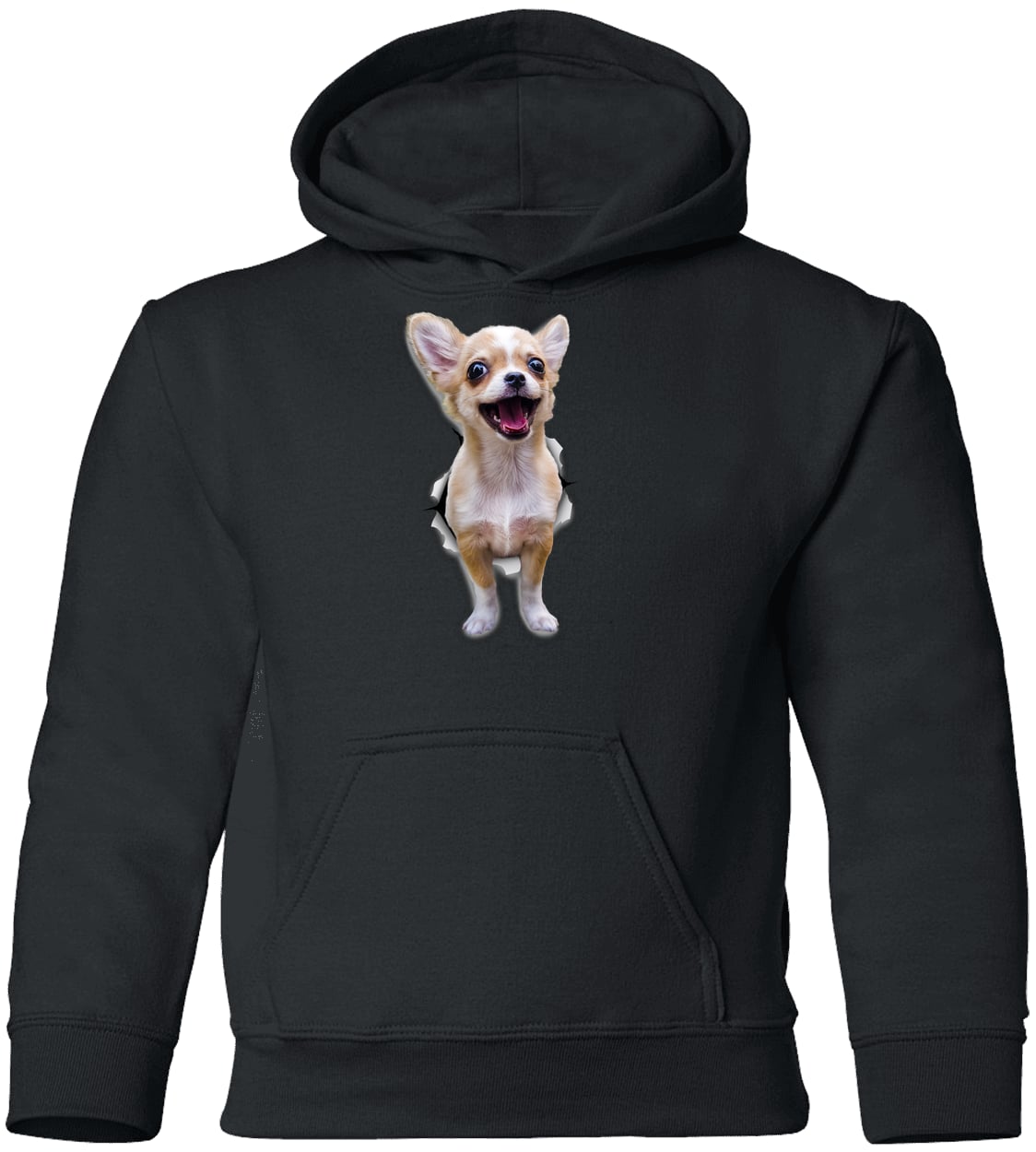 G185B Gildan Youth Pullover Hoodie - Black