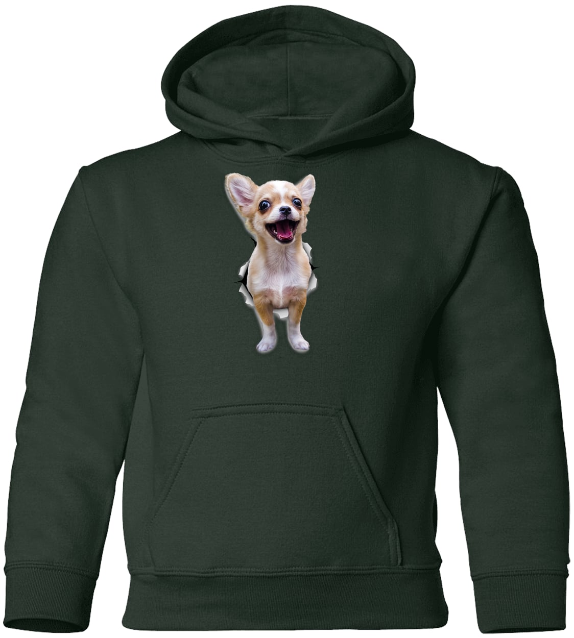 G185B Gildan Youth Pullover Hoodie - Forest Green