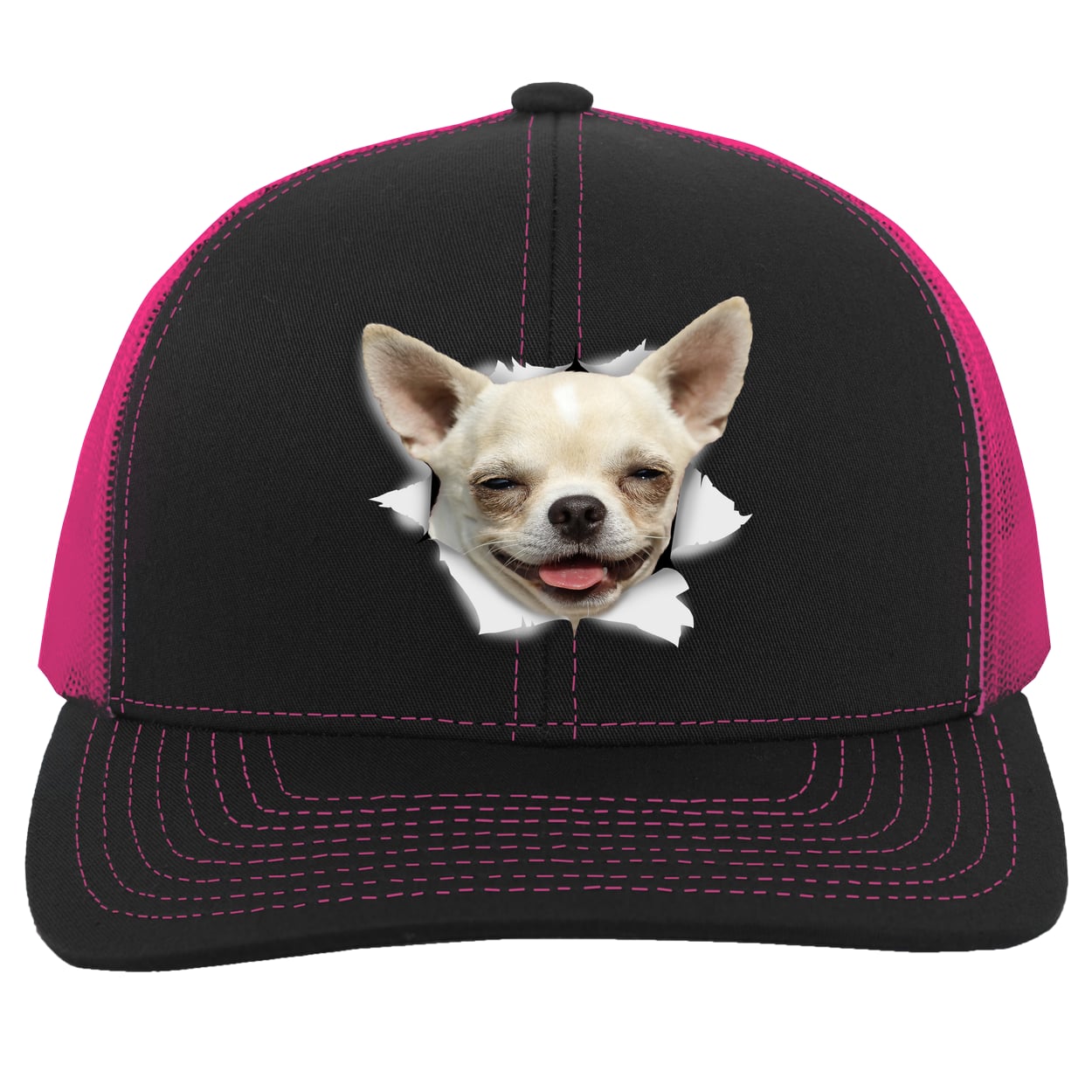 104C Trucker Snap Back - Black/Pink