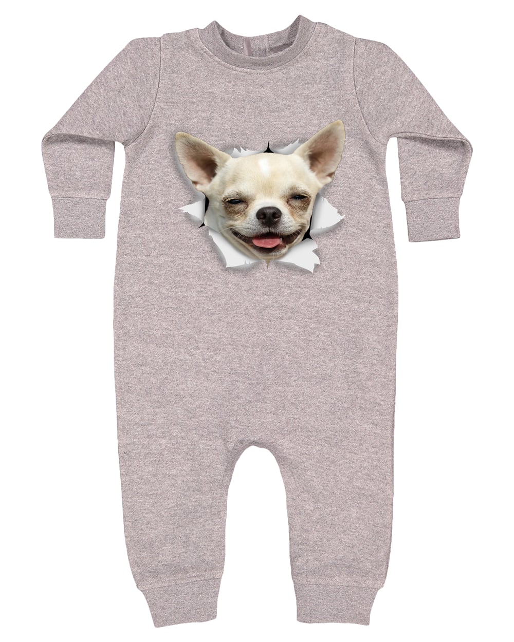 4447 Rabbit Skins Infant Fleece One-Piece Bodysuit - Heather Grey