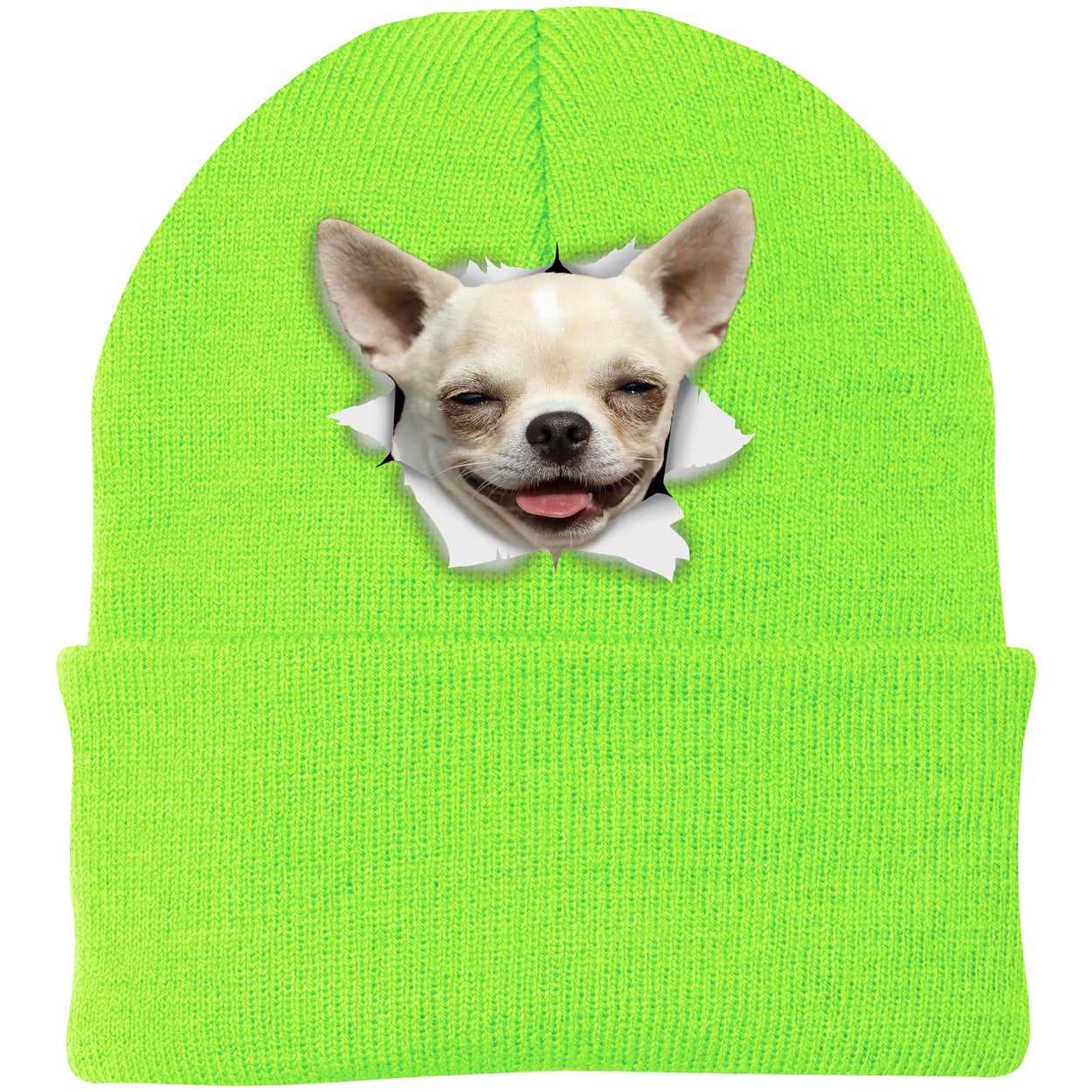 CP90 Port & Company Knit Beanie - Neon Green