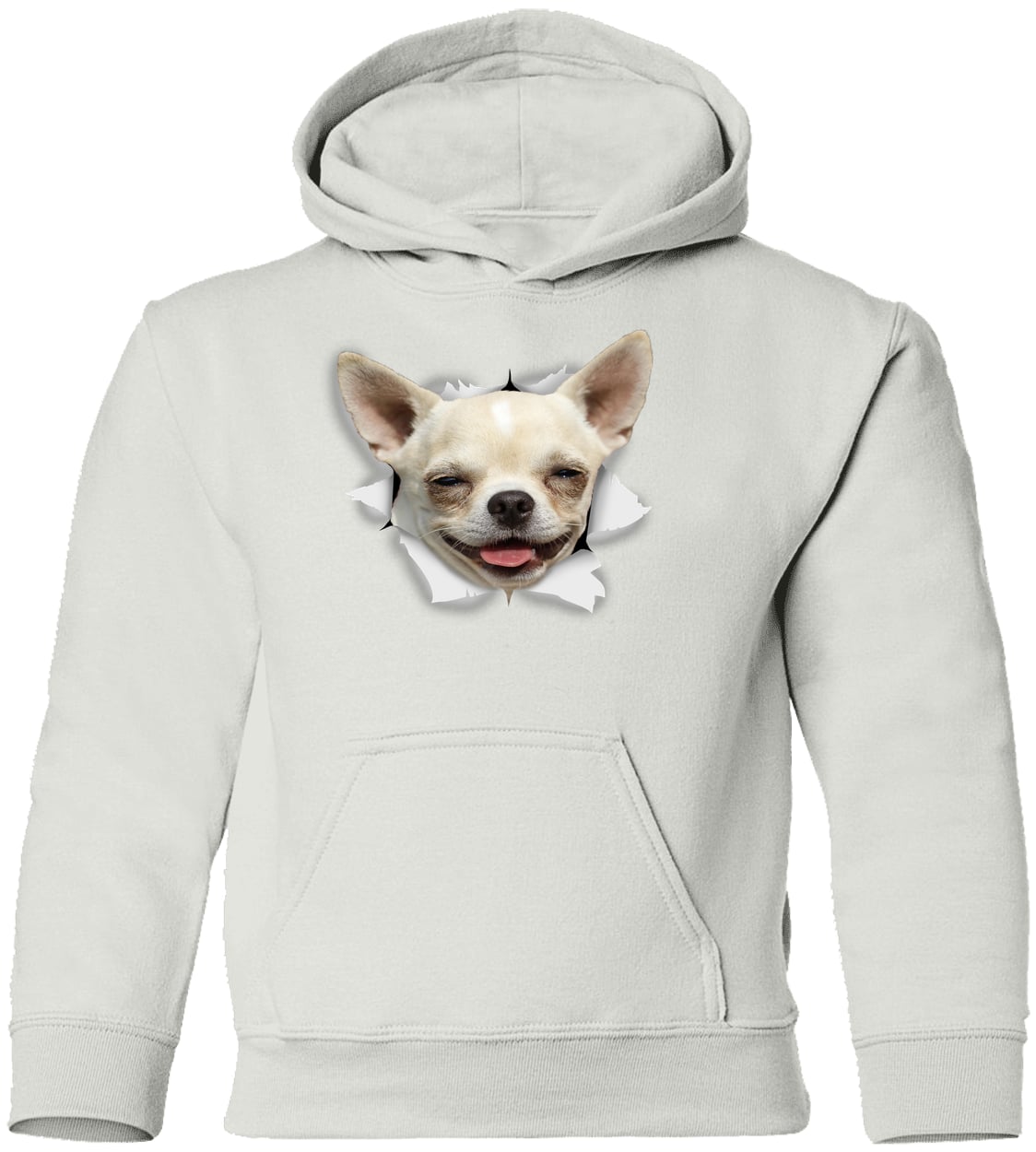 G185B Gildan Youth Pullover Hoodie - White