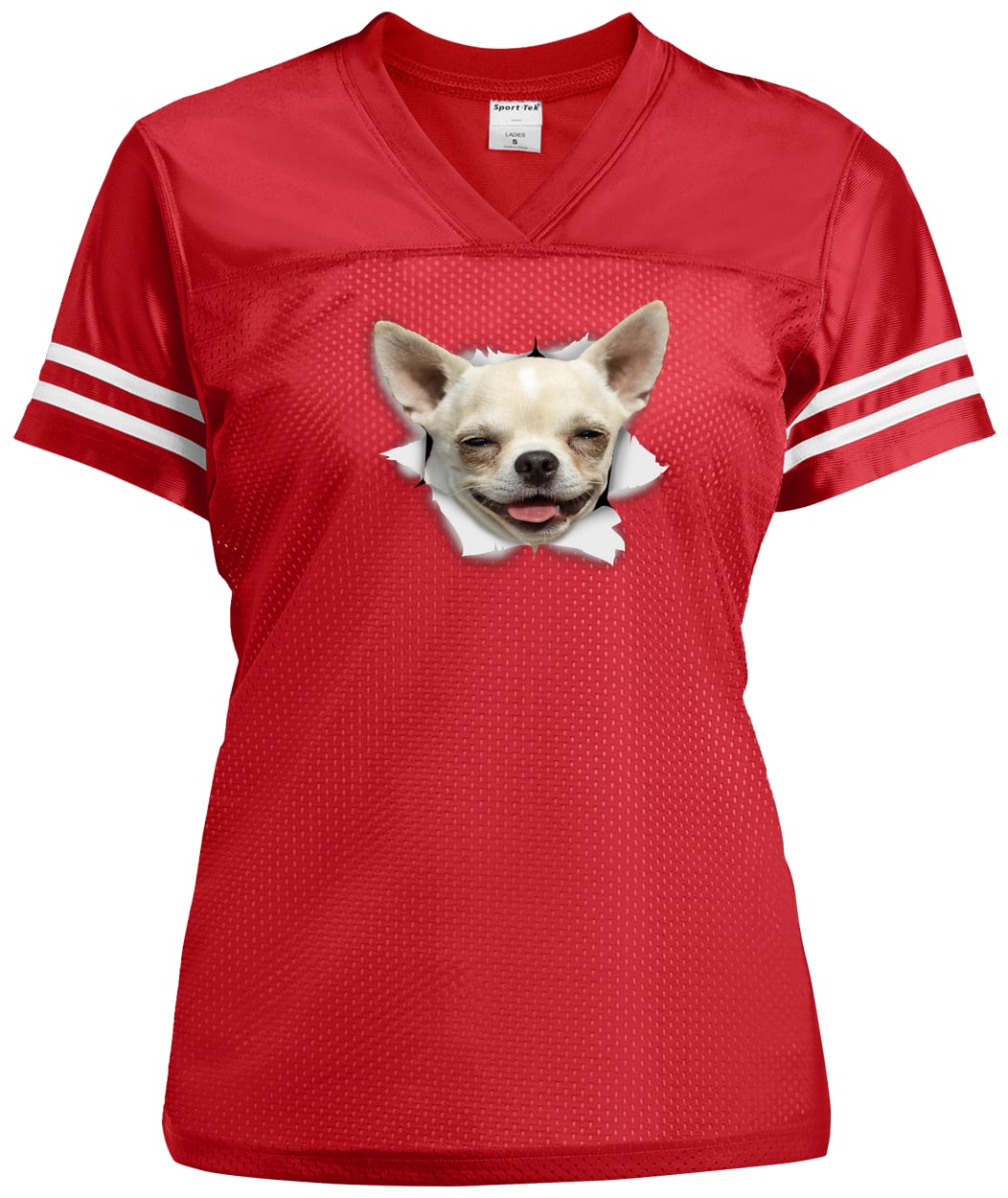 LST307 Sport-Tek Ladies' Replica Jersey - True Red/White