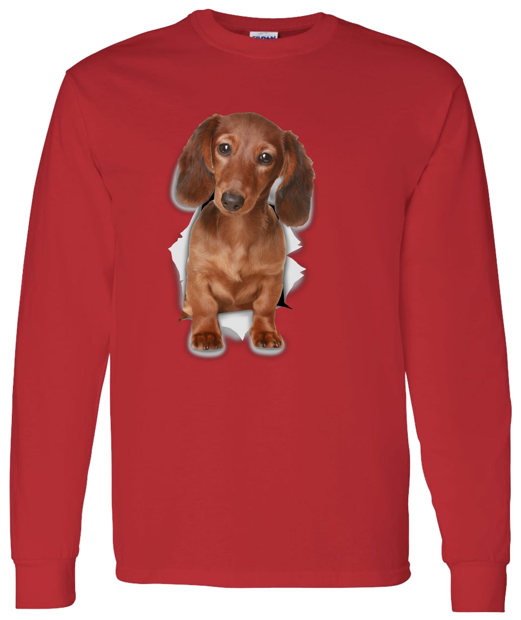 G540 LS T-Shirt 5.3 oz. - Red
