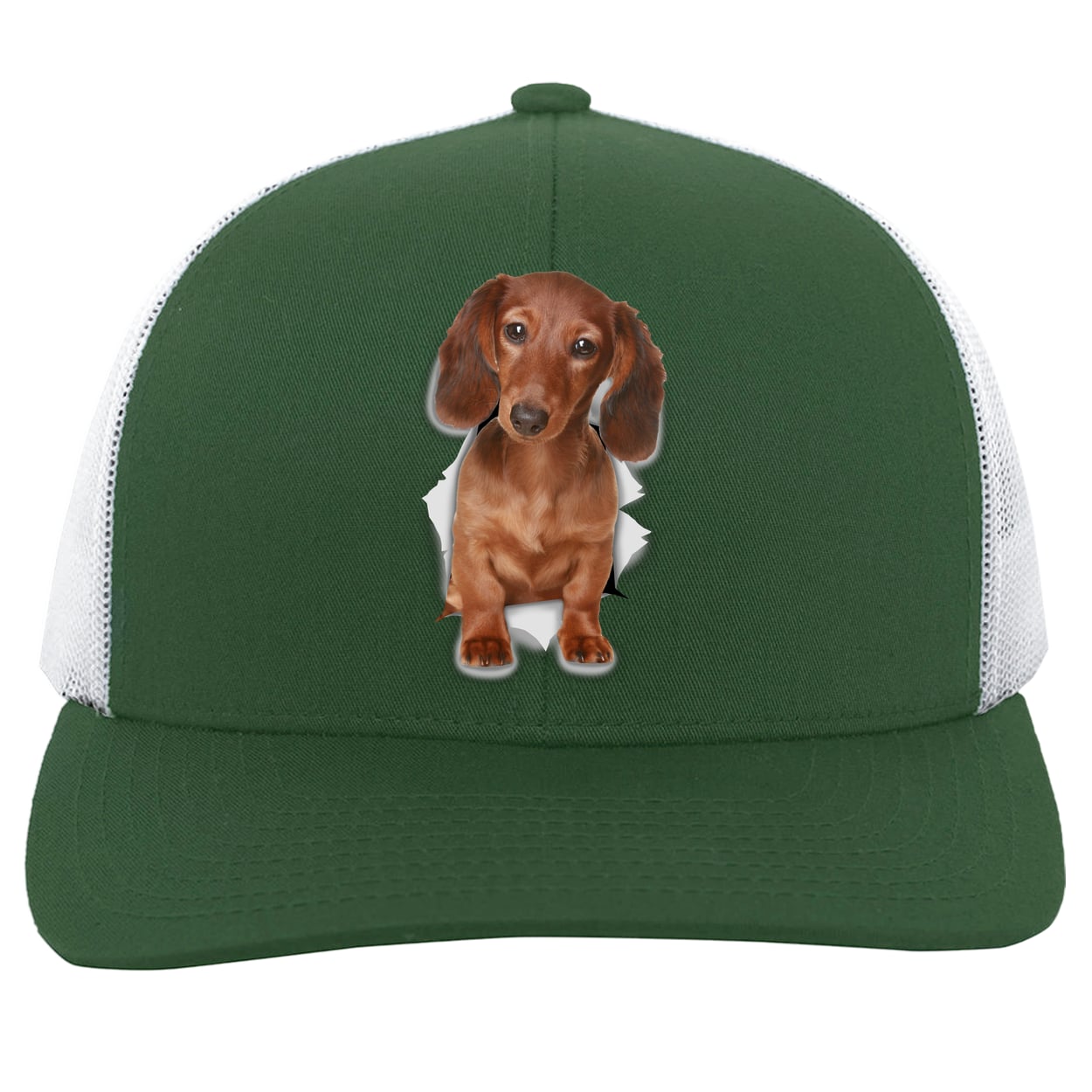 104C Trucker Snap Back - Dark Green/White