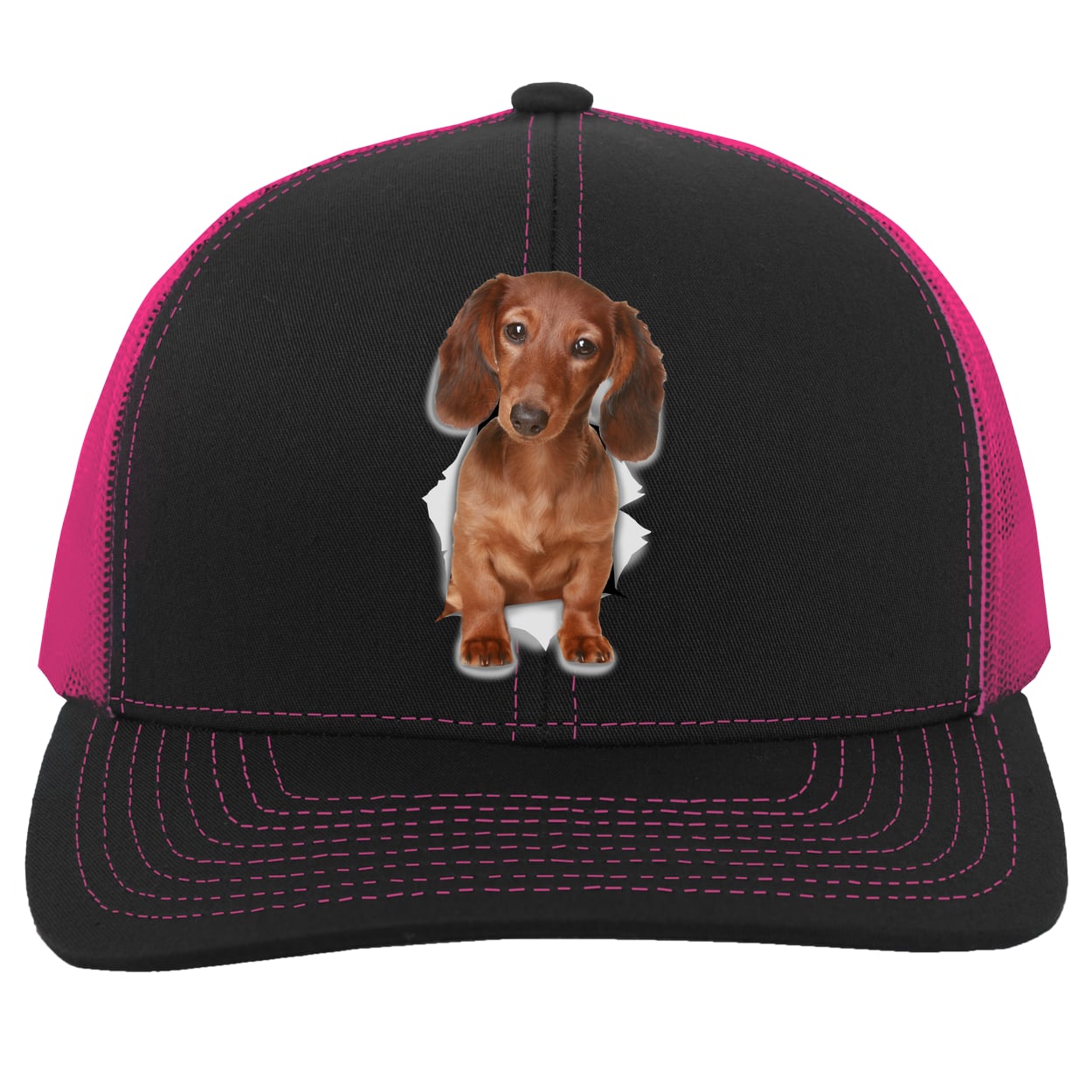 104C Trucker Snap Back - Black/Pink