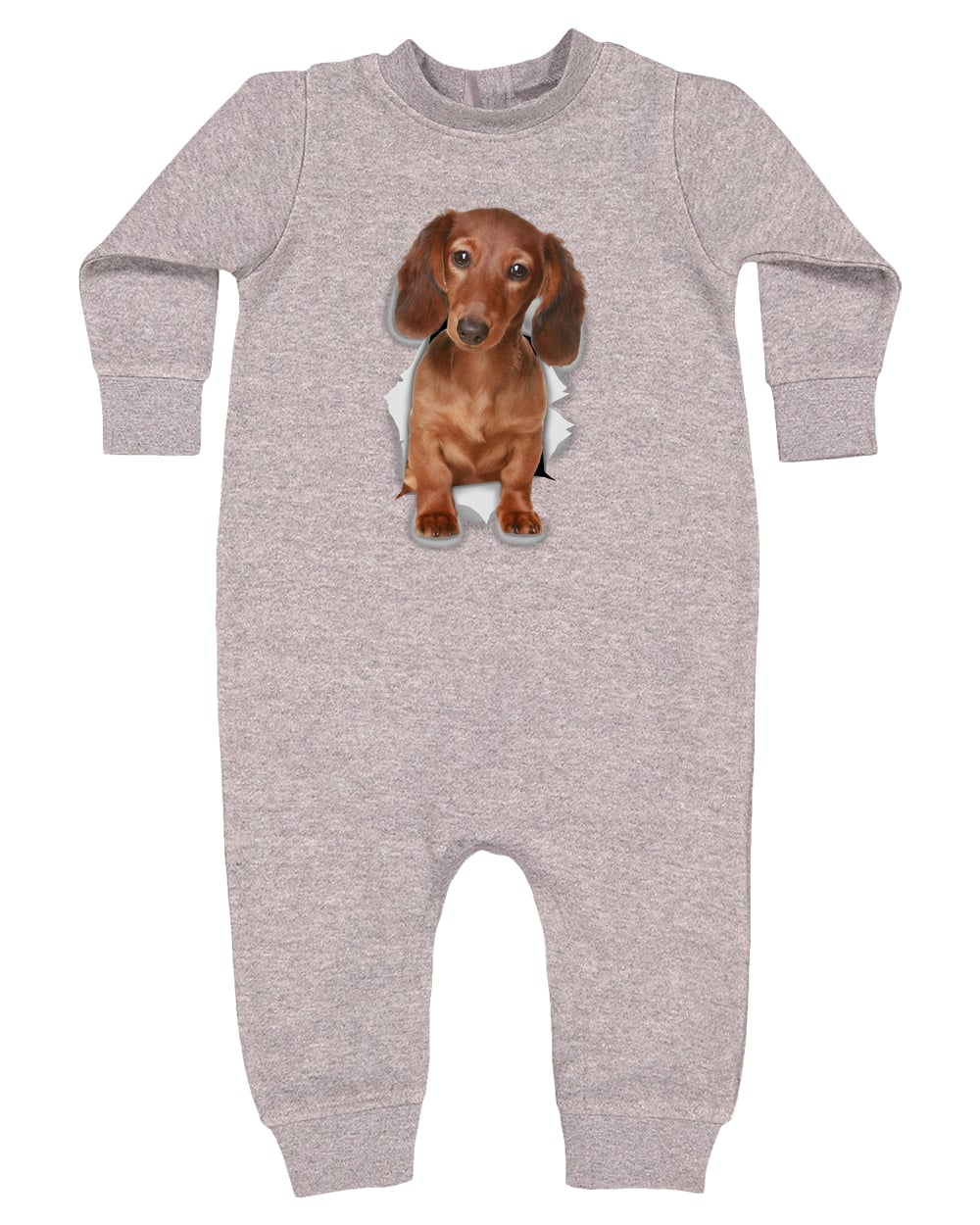 4447 Rabbit Skins Infant Fleece One-Piece Bodysuit - Heather Grey