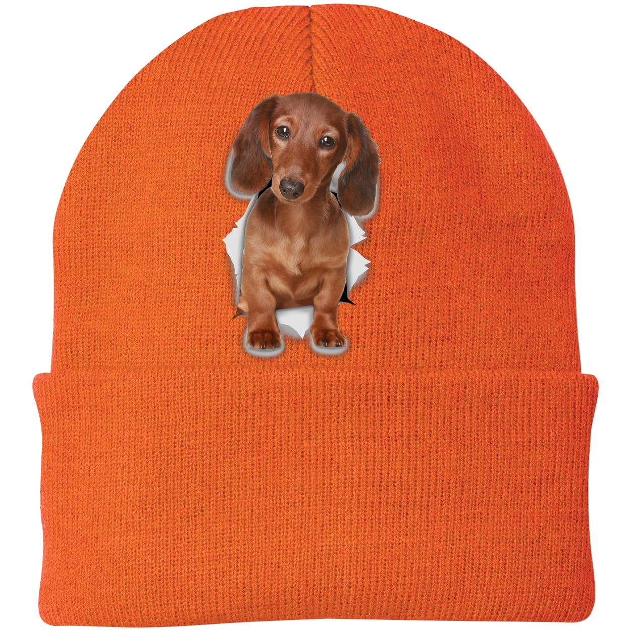 CP90 Port & Company Knit Beanie - Neon Orange