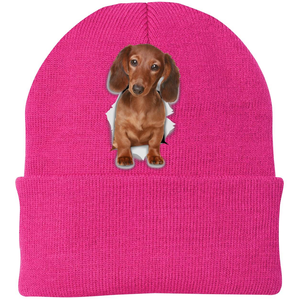 CP90 Port & Company Knit Beanie - Neon Pink