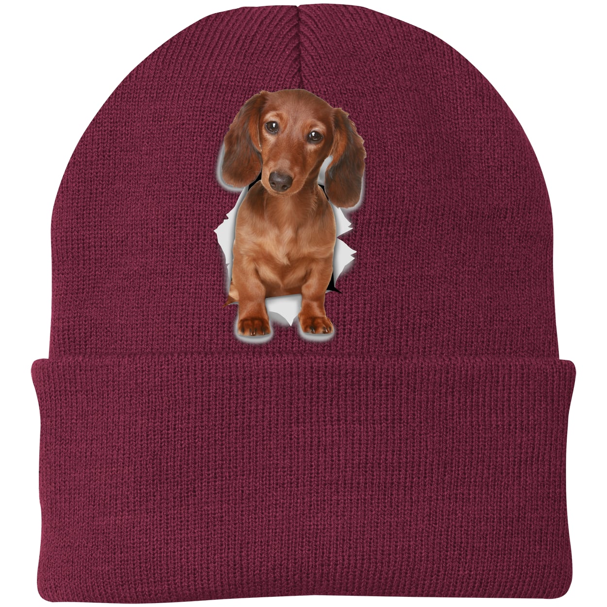 CP90 Port & Company Knit Beanie - Maroon
