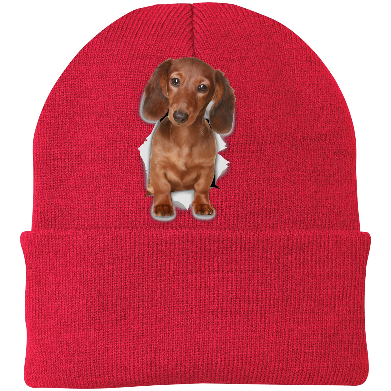 CP90 Port & Company Knit Beanie - Athletic Red