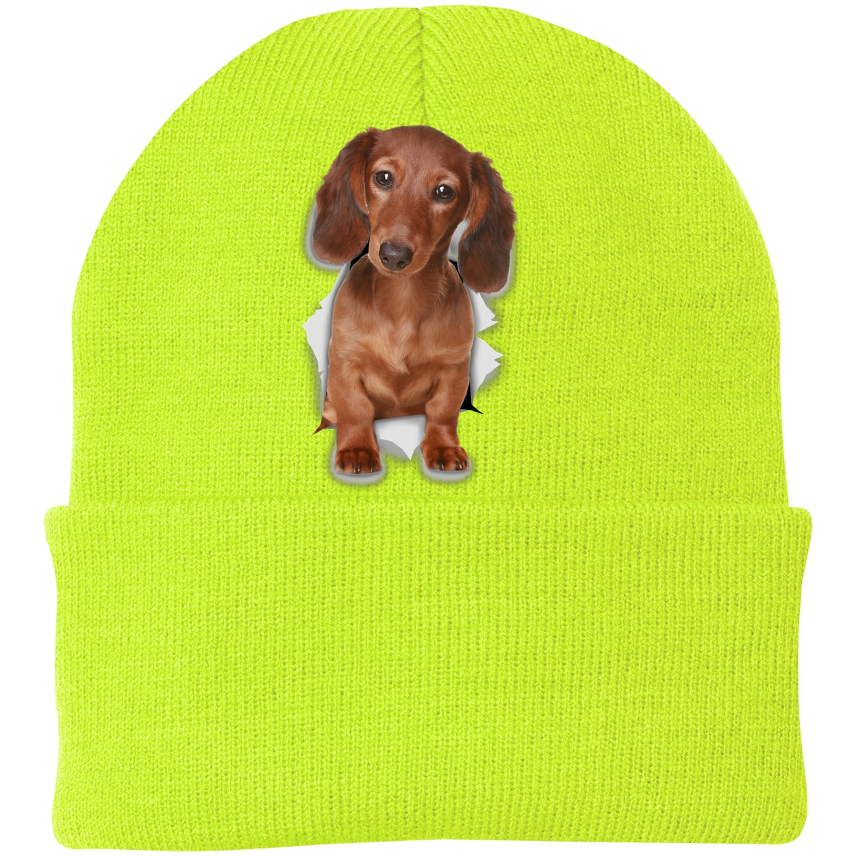 CP90 Port & Company Knit Beanie - Neon Yellow