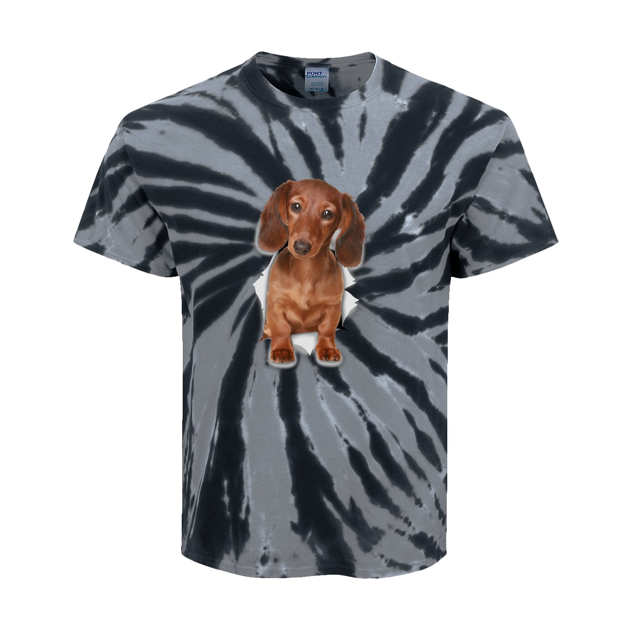 PC147Y Port & Company Kids Tie-Dye Tee - Black