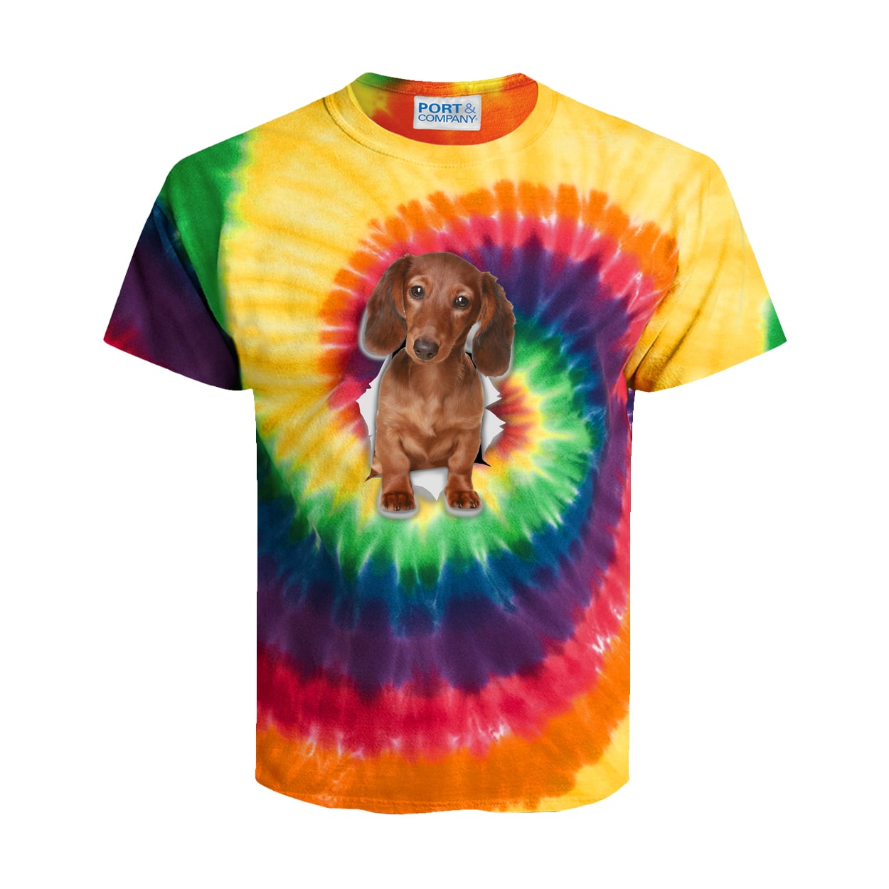 PC147Y Port & Company Kids Tie-Dye Tee - Rainbow