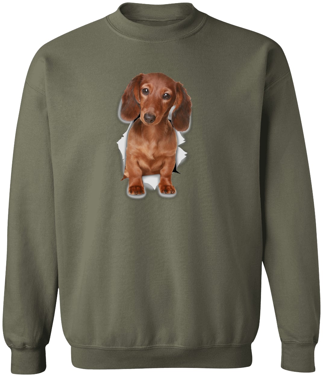 G180 Gildan Crewneck Pullover Sweatshirt - Military Green