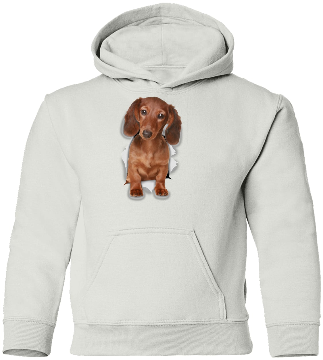 G185B Gildan Youth Pullover Hoodie - White