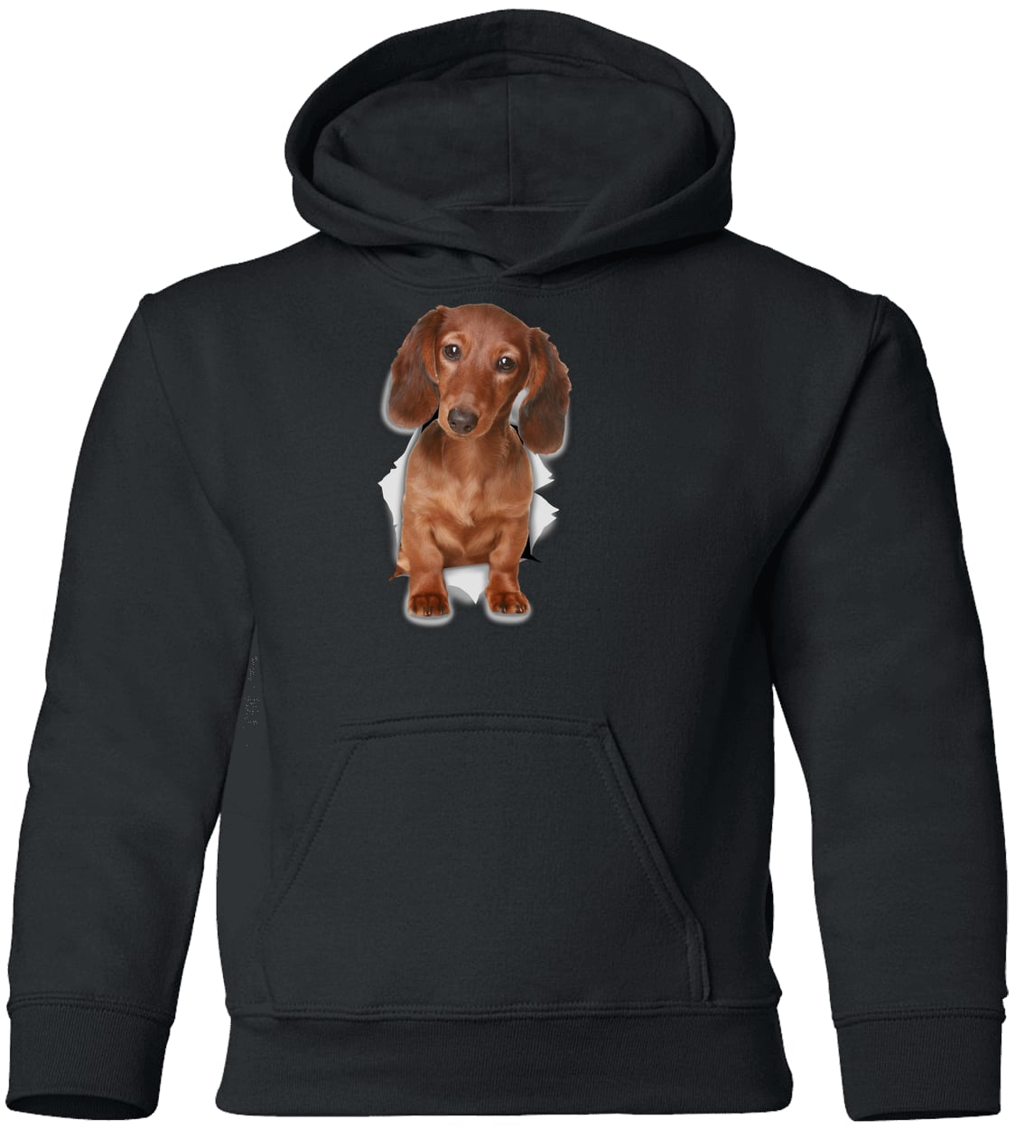 G185B Gildan Youth Pullover Hoodie - Black