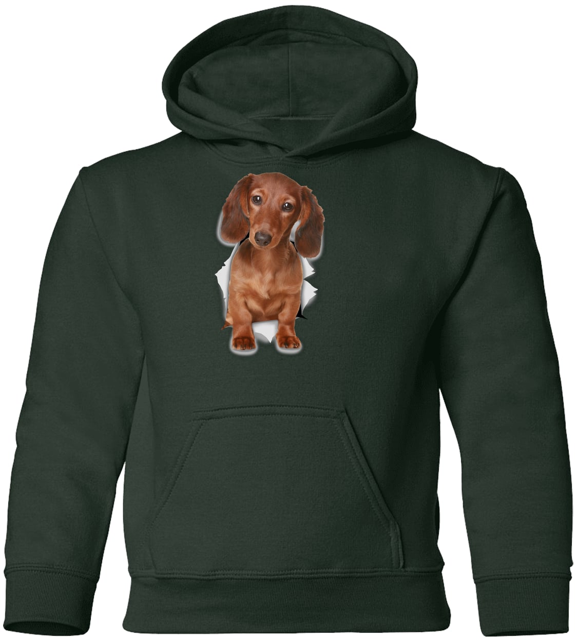 G185B Gildan Youth Pullover Hoodie - Forest Green