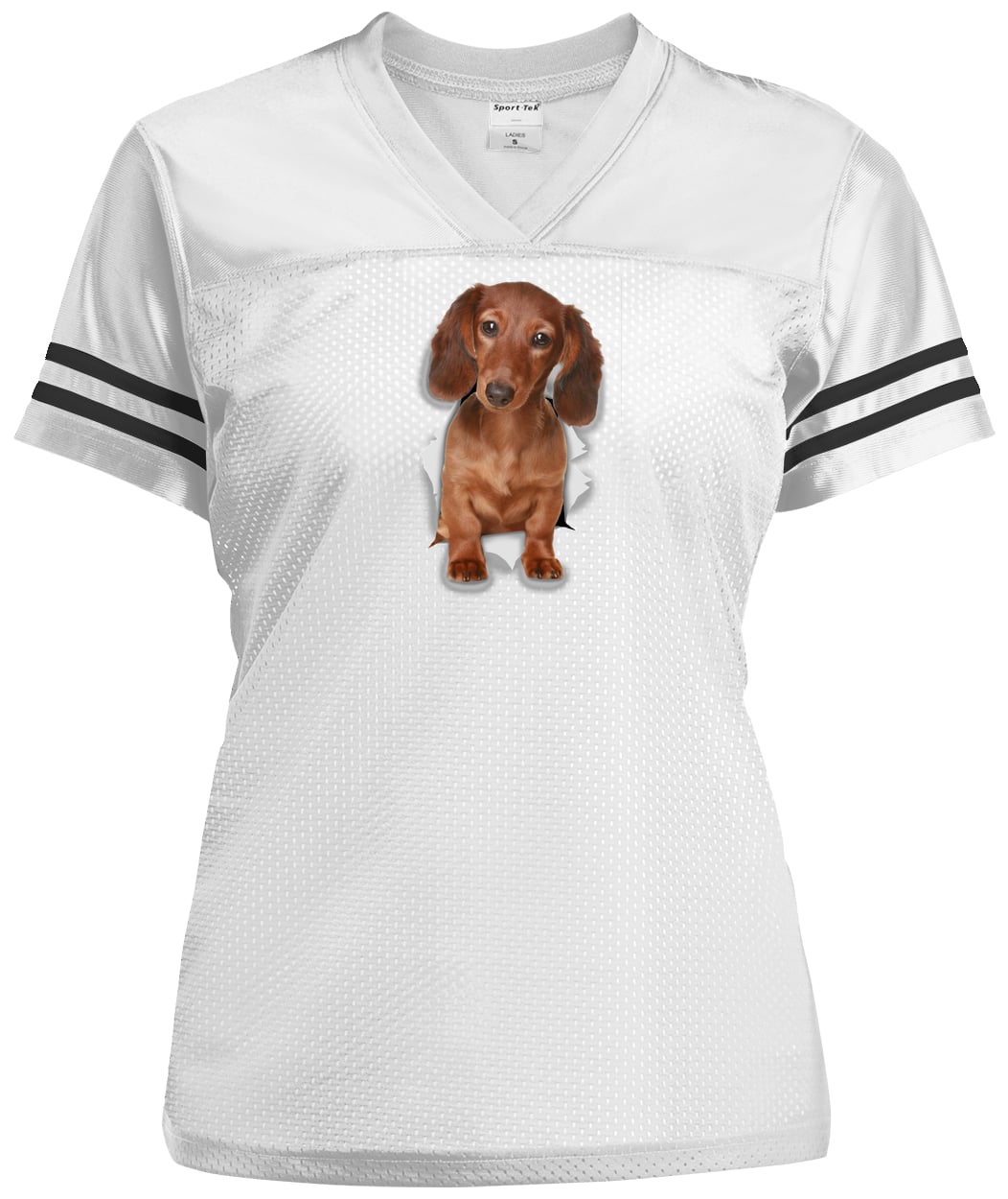 LST307 Sport-Tek Ladies' Replica Jersey - White/Black