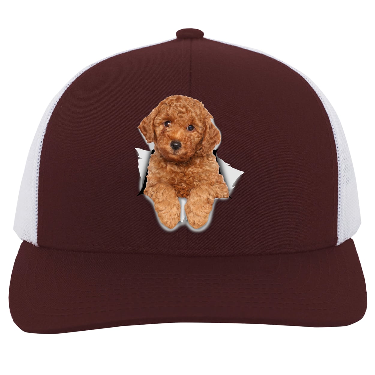 104C Trucker Snap Back - Maroon/White
