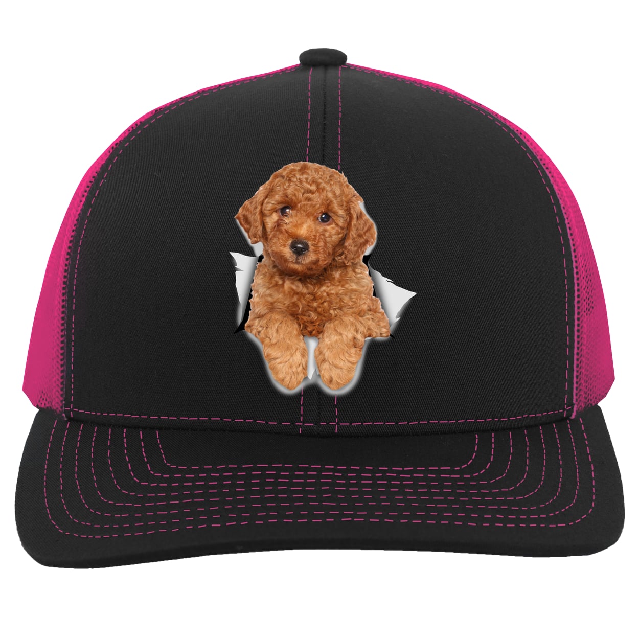 104C Trucker Snap Back - Black/Pink