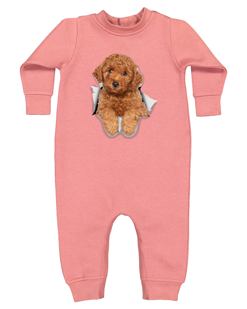 4447 Rabbit Skins Infant Fleece One-Piece Bodysuit - Mauvelous